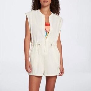 CALIA by Carrie Underwood Cream Sleeveless Playsuit